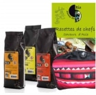 Coffret
 cadeau : Trousse de toilette Leesor et 3 paquets de 
riz