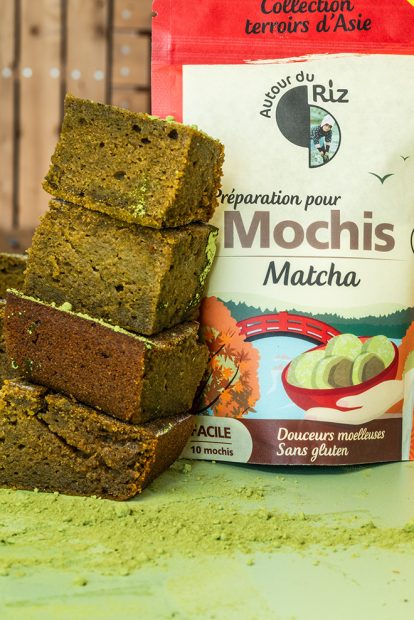 Mochi brownie au matcha