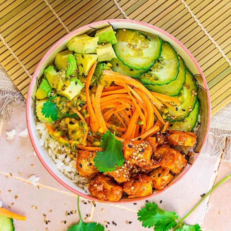 Recette poke bowl vegan au tofu