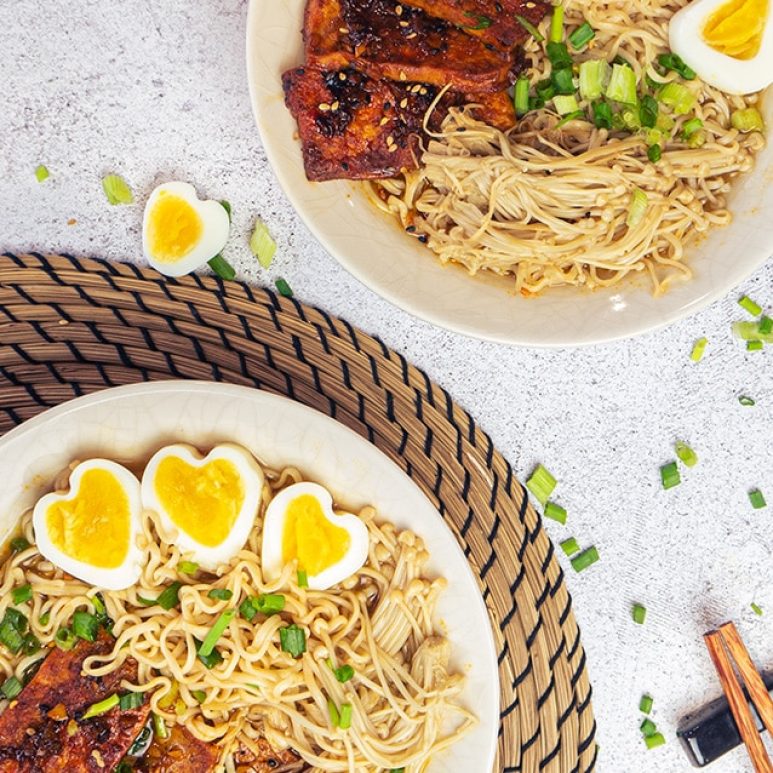 Recette ramen au tofu et oeufs