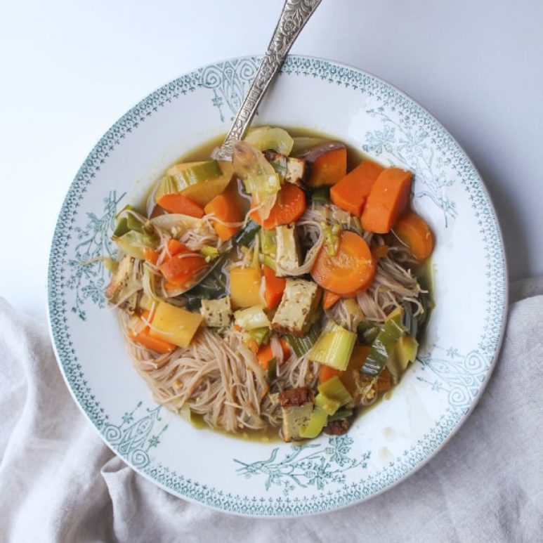 Soupe de legumes aux vermicelles de riz