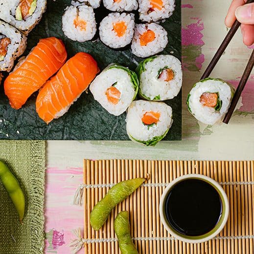 California rolls saumon avocat