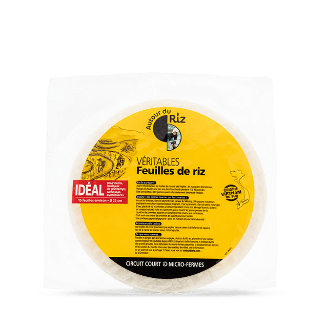 Feuilles de riz bio 22 cm 150 g