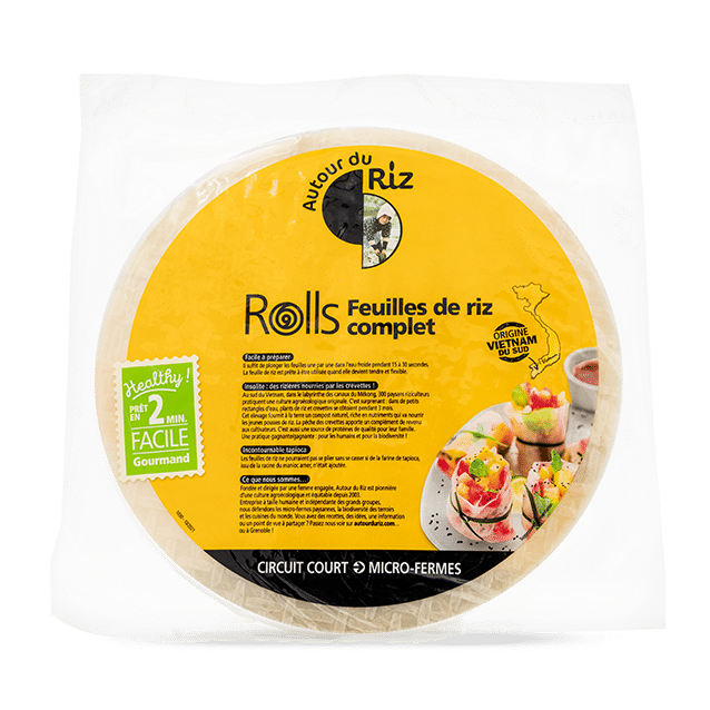 Feuilles de riz bio complet 28 cm 150 g