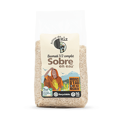 Riz Basmati bio demi-complet – Sobre en eau 400 g