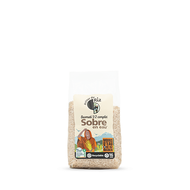 Riz Basmati bio demi-complet – Sobre en eau 400 g