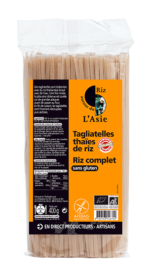 Tagliatelles thaies de riz complet