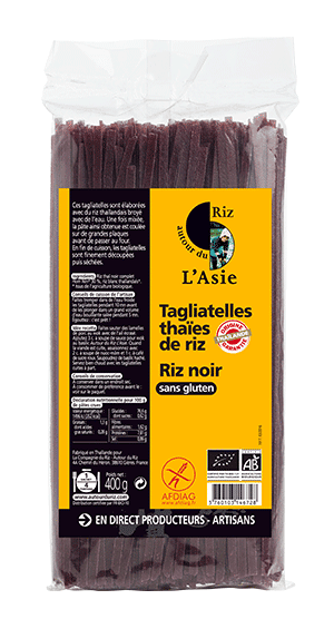 Tagliatelles thaies de riz noir