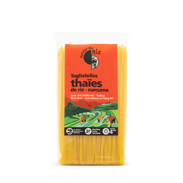 Tagliatelles thaïes bio de riz au curcuma 400 g