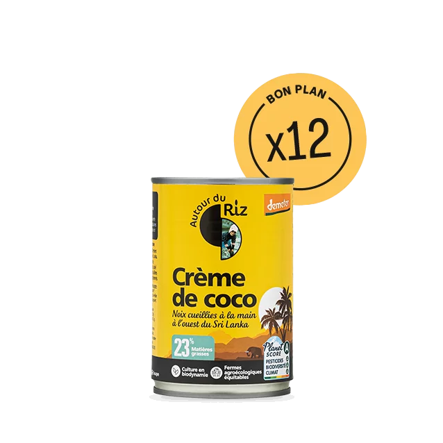 Crème de coco bio équitable 12 x 400 ml