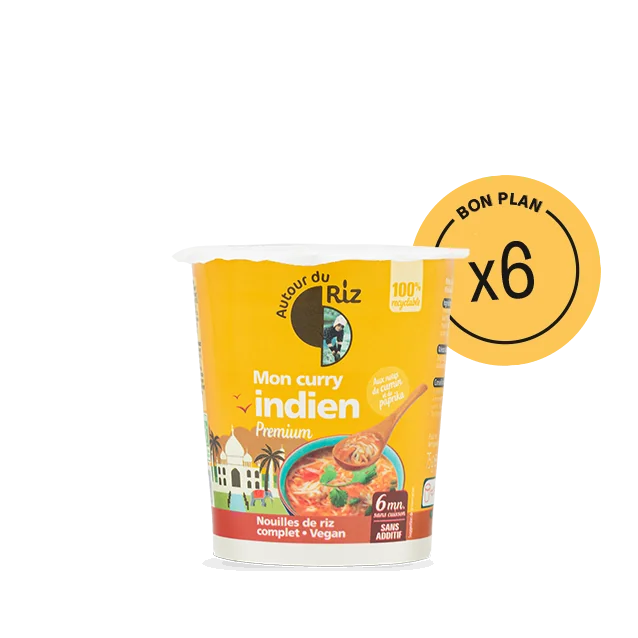 Soupe instantanée bio "Mon curry indien" - Colis de 6 soupes