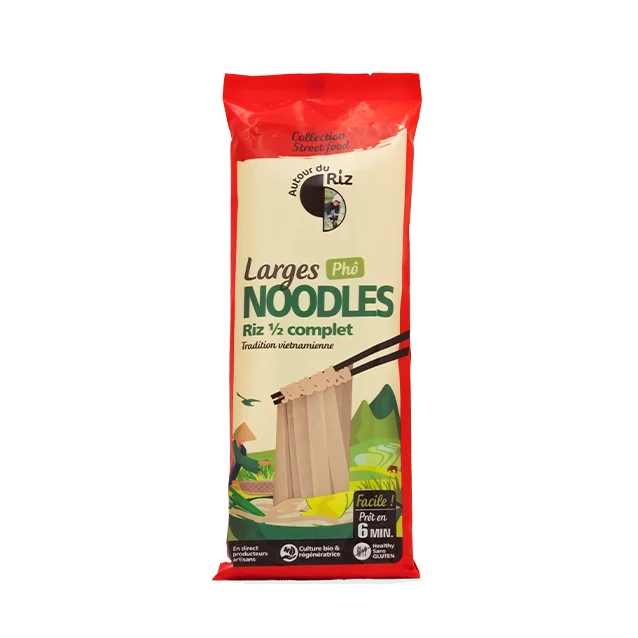 Noodles larges bio de riz demi-complet 170 g