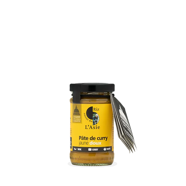 Pâte de curry jaune bio doux 100 g