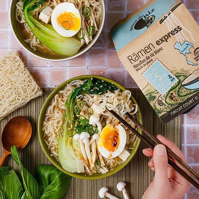 Recette ramen avec des Nouilles ramen de riz blanc bio 280 g