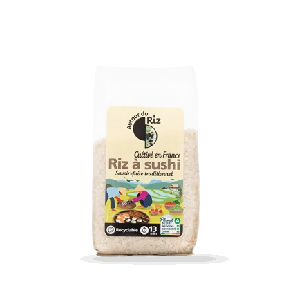 Riz à sushi bio cultivé en France 400 g