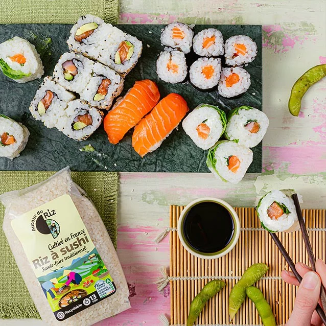 Riz à sushi bio cultivé en France 400 g