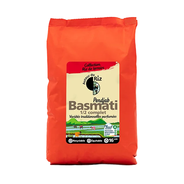 Riz Basmati demi-complet bio équitable 2 kg