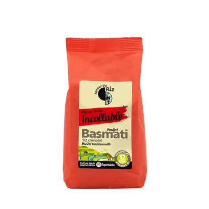 Riz Basmati demi-complet bio étuvé 500 g