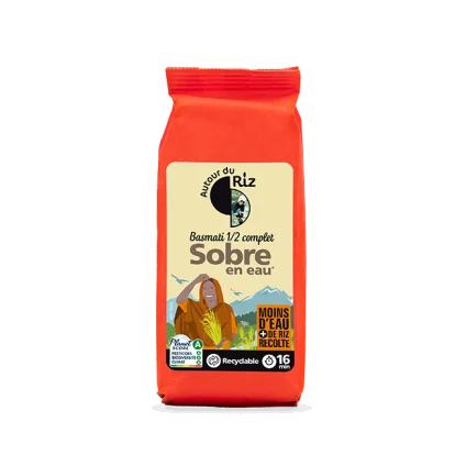 Riz Basmati bio demi-complet Sobre en eau 400 g