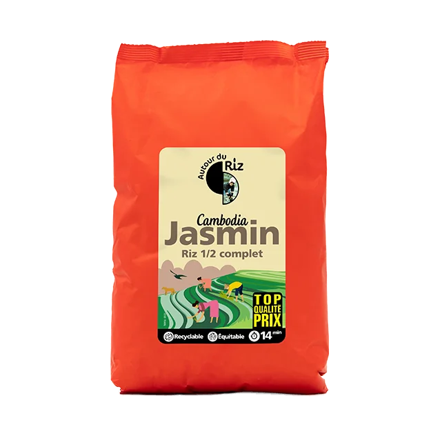 Riz Jasmin demi-complet bio équitable 2 kg