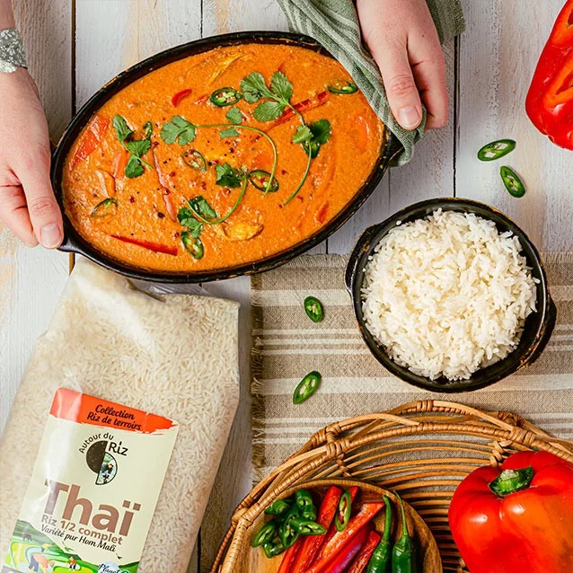 Riz thaï demi-complet bio équitable 4 x 2 kg