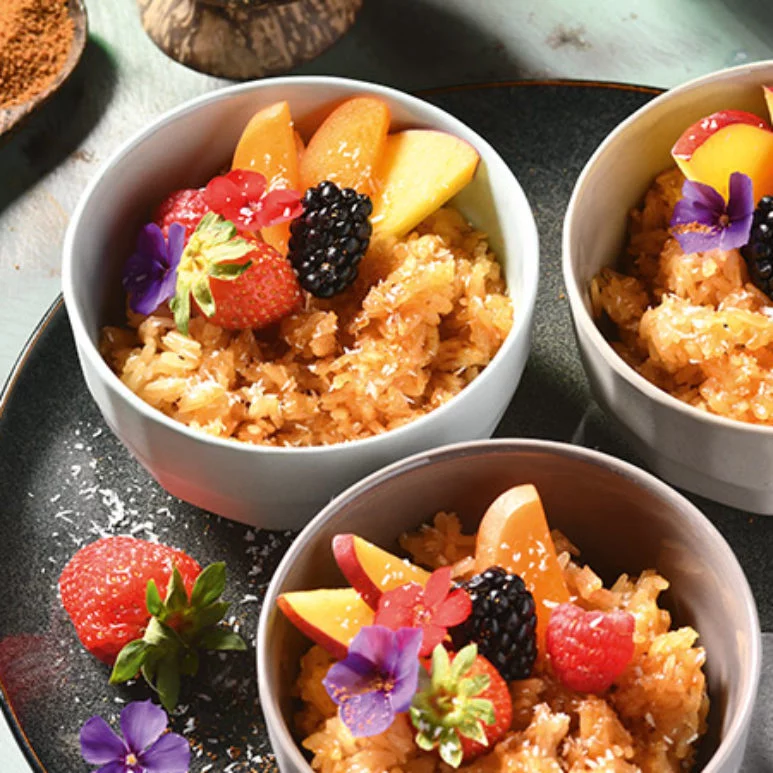 sticky rice aux fruits