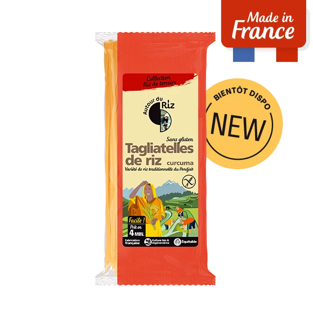 Tagliatelles bio de riz au curcuma 400 g