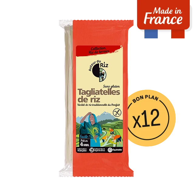 Tagliatelles bio de riz blanc - 12 sachets de 400 g