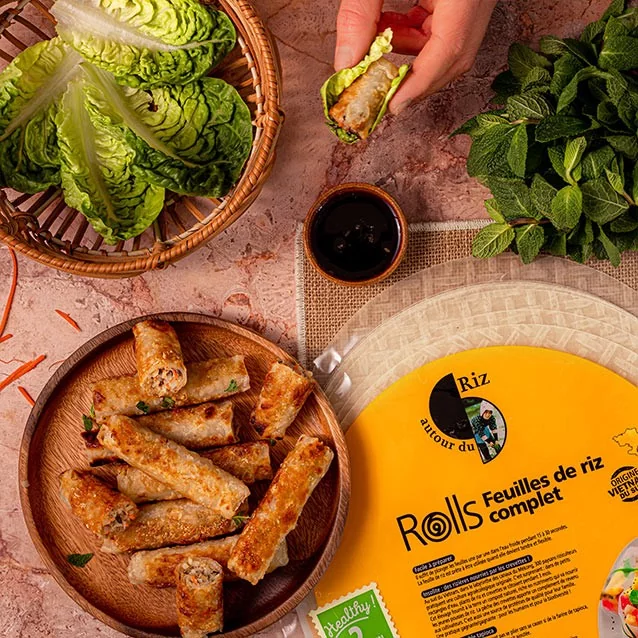 Recette nems avec des Feuilles de riz bio complet 28 cm 150 g