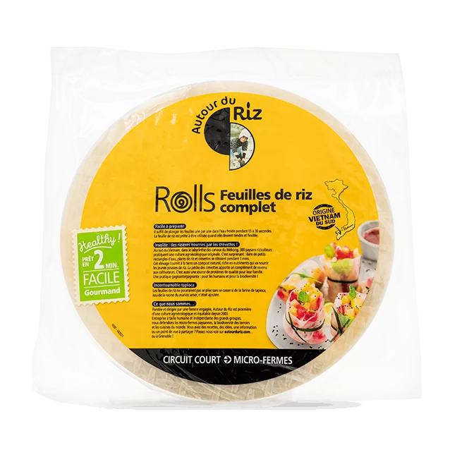 Feuilles de riz bio complet 28 cm 150 g